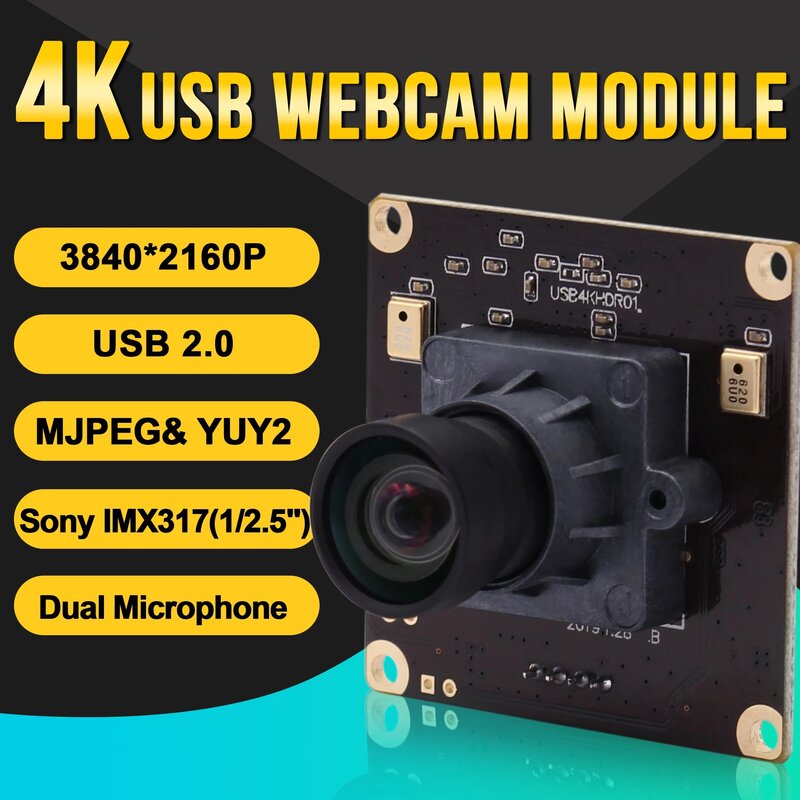 4K กล้องเว็บแคมโมดูล3840X2160 IMX317ความเร็วสูง Mjpeg 30fps Mini Web Video Cam กล้องโมดูล USB สำหรับเอกสารสแกน