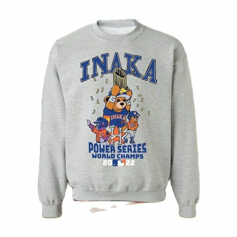 Inaka เสื้อกันหนาวฮุสตัน Astros ผ้าฝ้ายขนแกะ Limited Edition ตุ๊กตา Crewneck: IP X World Champs US ขนาด