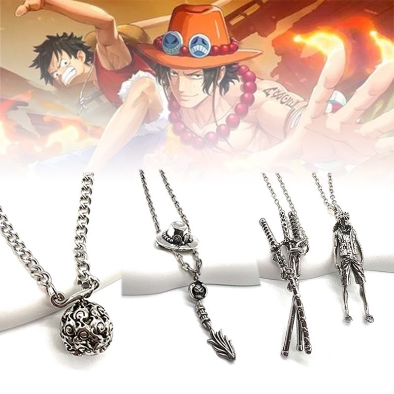 One Piece Cartoon Anime Necklace Flying Sauron Retro Cos Men and Women Couple Necklace Peripheral New Wholesale Holiday Gift