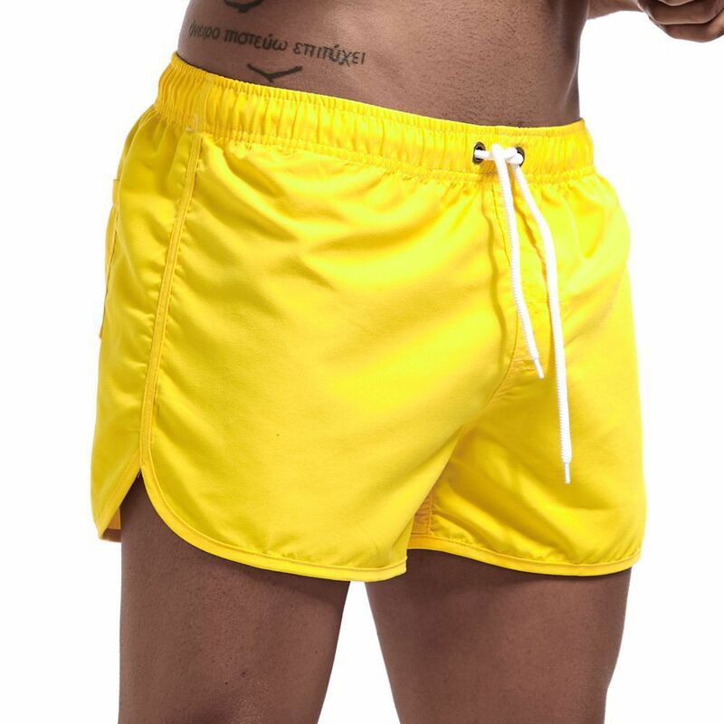 Pocket Swimming Shorts for Men Swimwear Man Swimsuit Swim Trunks Summer Bathing Beach Wear Surf  Beach Short Board Pants Boxer