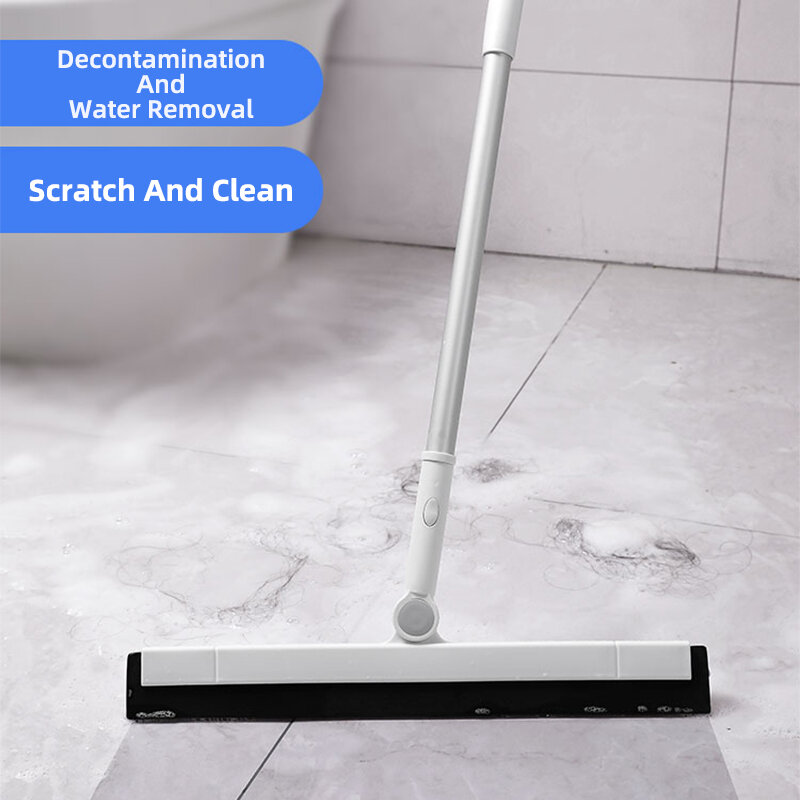 Set di pulizia per spazzole per pavimenti Magic Broom Scrubber regolabile a manico lungo con setole rigide per accessori per la pulizia del lavaggio delle piastrelle