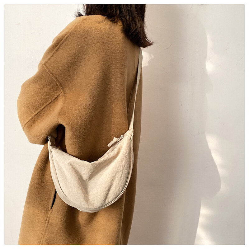 Casual Nylon Hobos Crossbody Bag for Women Designer Shoulder Bags Large Capacity Tote Lady Travel Shopper Bag Female Purses 2021