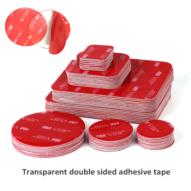 Cinta adhesiva de doble cara de acrílico transparente, parche adhesivo fuerte VHB, impermeable, sin rastro, resistencia a altas temperaturas