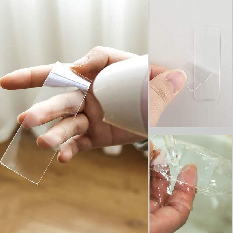 Cinta adhesiva de doble cara Washi Tape reutilizable, pegatina de pared impermeable, no deja marcas y lavable, autoadhesiva para electrodomésticos