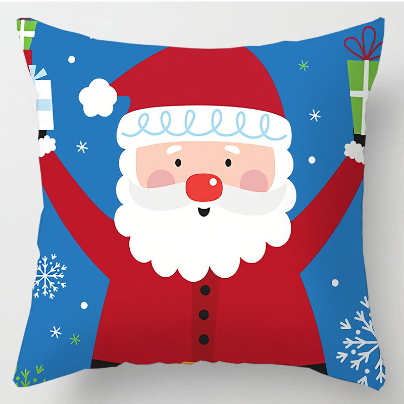 Рождественские украшения, украшение для комнаты, наволочка, мультяшный Санта-Клаус, лось, подушка, чехол, домашний декор, диван, оптовая продажа