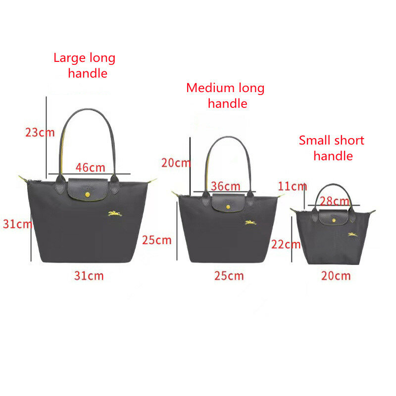 Longchamp-클래식 브랜드 여성 가방, 2022 정품 가죽 접이식 방수 나일론 대형 저장 말 가방 70 주년 기념