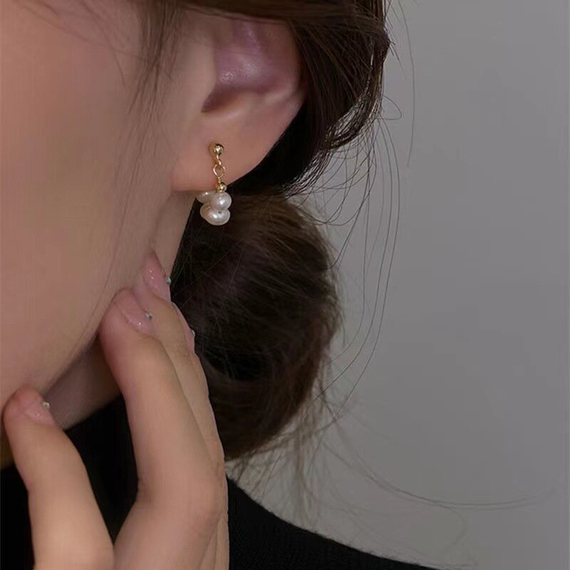Ms temperamento orecchini di perle, 925 ago d'argento Design di nicchia Senior marea gioielli moda e personalità regali di nozze