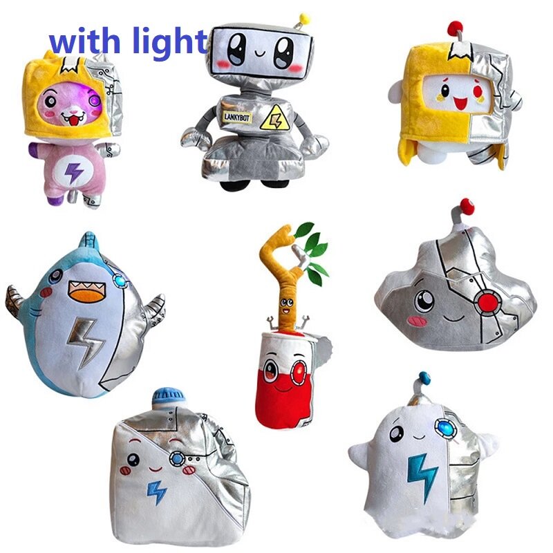 Mainan Mewah Lankybox Baru 20-35Cm Seri Mekanik dengan Lampu Thicc Boneka Robot Kartun Cyborg Boxy Hadiah Anak Kawaii