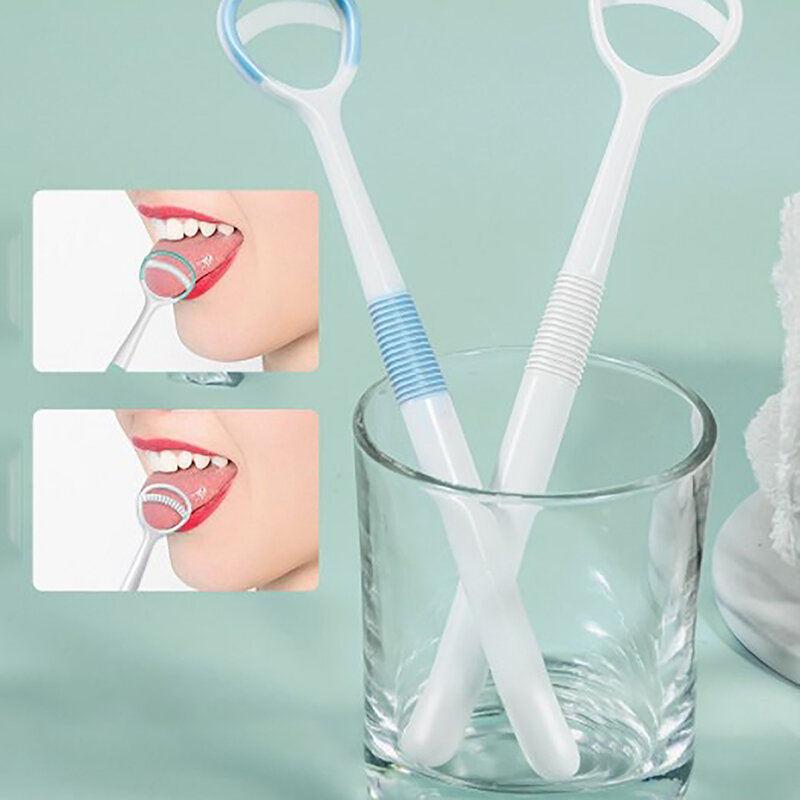 1X pembersih lidah silikon dapat digunakan kembali sikat pembersih kesehatan mulut perawatan kebersihan sikat gigi alat pembersih mulut segar