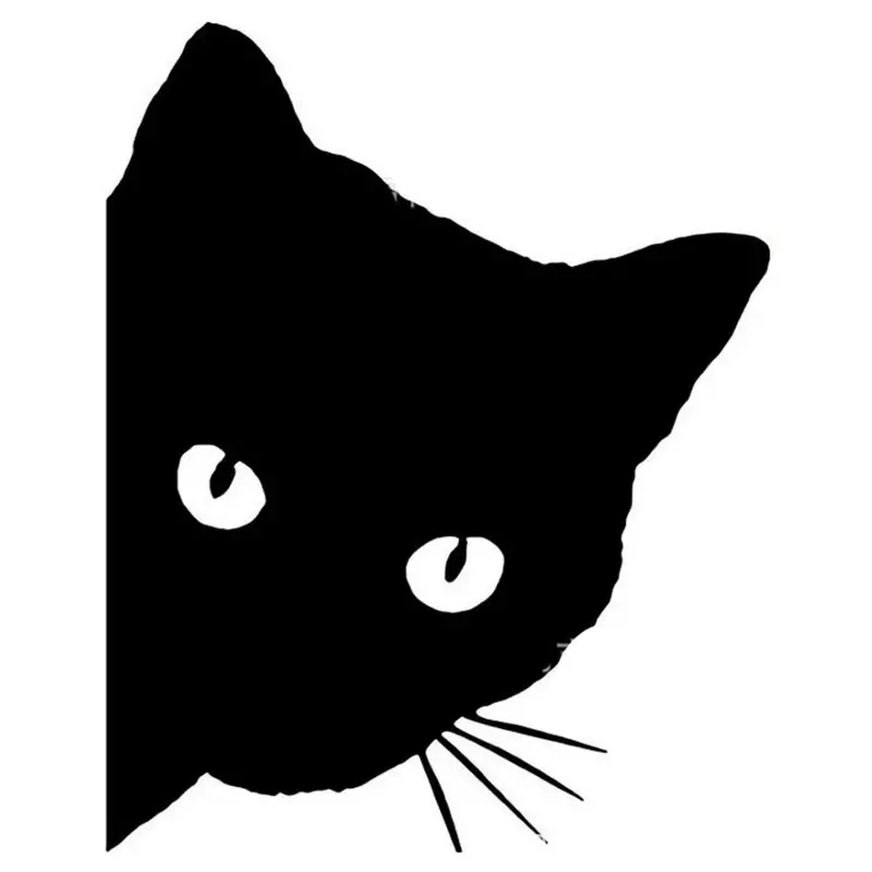 Kreative Reflektierende Aufkleber Schwarze Katze Gesicht Spähen Auto Reflectante Aufkleber Automotive Fenster Dekoration Reflektierende Aufkleber