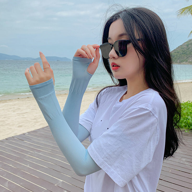 Sun Protection Sleeves Arm Protection Fashion Ice Sleeves Outdoor Long Section Ice Sleeves Sunscreen Sleeves Arm Sleeves Summer