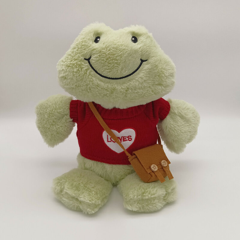 교육용 귀여운 개구리 모양 스마일 인형 봉제 장난감, 졸업식 시즌 잠자는 친구 귀여운 선물