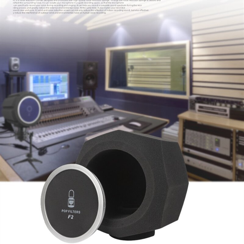 Os pára-brisas profissionais do microfone para o ruído-cancelamento do filtro do pop fácil instalam a cabine de isolamento vocal portátil da gravação