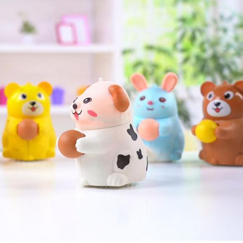 Giocattolo di modello rotante di illuminazione animale squisita di plastica divertente per le ragazze dei ragazzi giocattoli animali giocattolo animale elettrico
