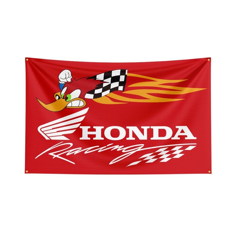 Bandera de carreras HONDA, cartel impreso Digital de poliéster para coche y Club, 3x5 pies