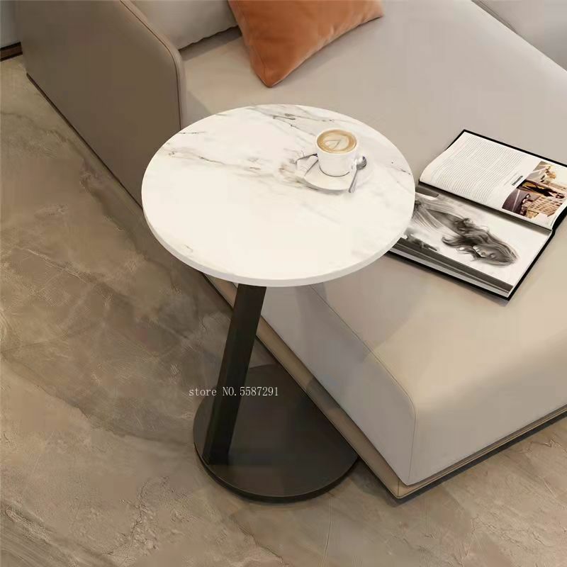 Sofá mesa lateral c-tipo luz moderna luxo pequeno apartamento mesa de centro mesa de cabeceira móvel mesa de canto criativo redondo
