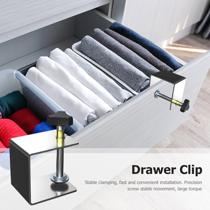 1-10PCS/Set Woodworking Jig Cabinet Tool Home Furniture Accessories Steel Drawer Front Installation Clamps Drawer Panel Clips