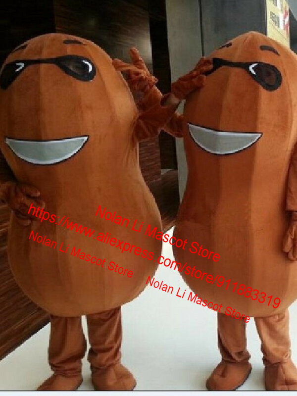 Hochwertige Erdnuss schokoladen bohnen Maskottchen Kostüm Süßigkeiten Cartoon Anime Cosplay Maskerade Festival Geschenk 598