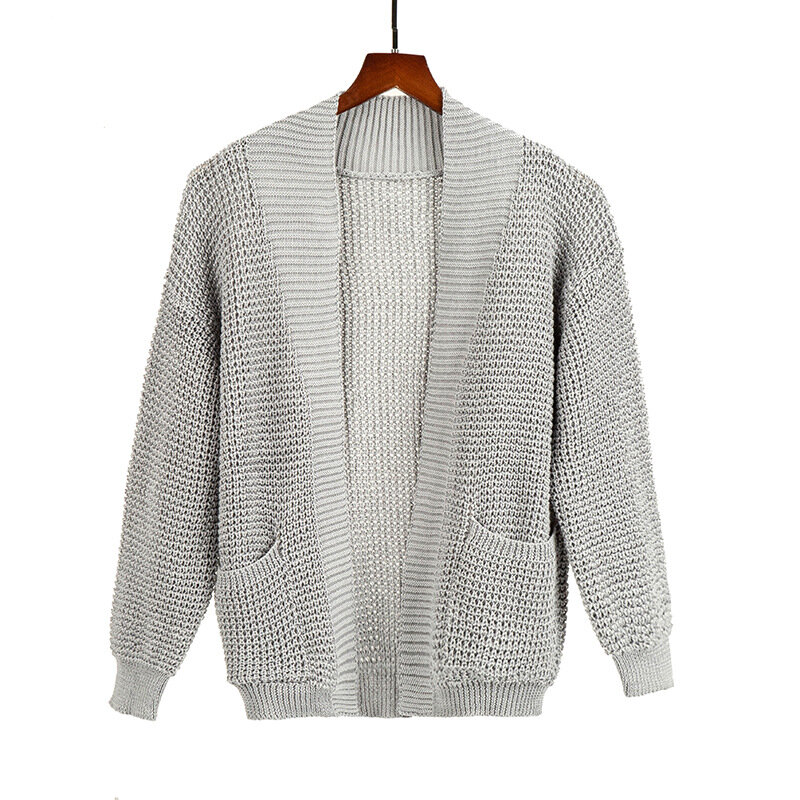 스웨터 코트, 남성 새로운 패션, 2022 가을 남성 슬림 롱 솔리드 컬러 니트 재킷, 패션 남성 캐주얼 스웨터 카디건 코트