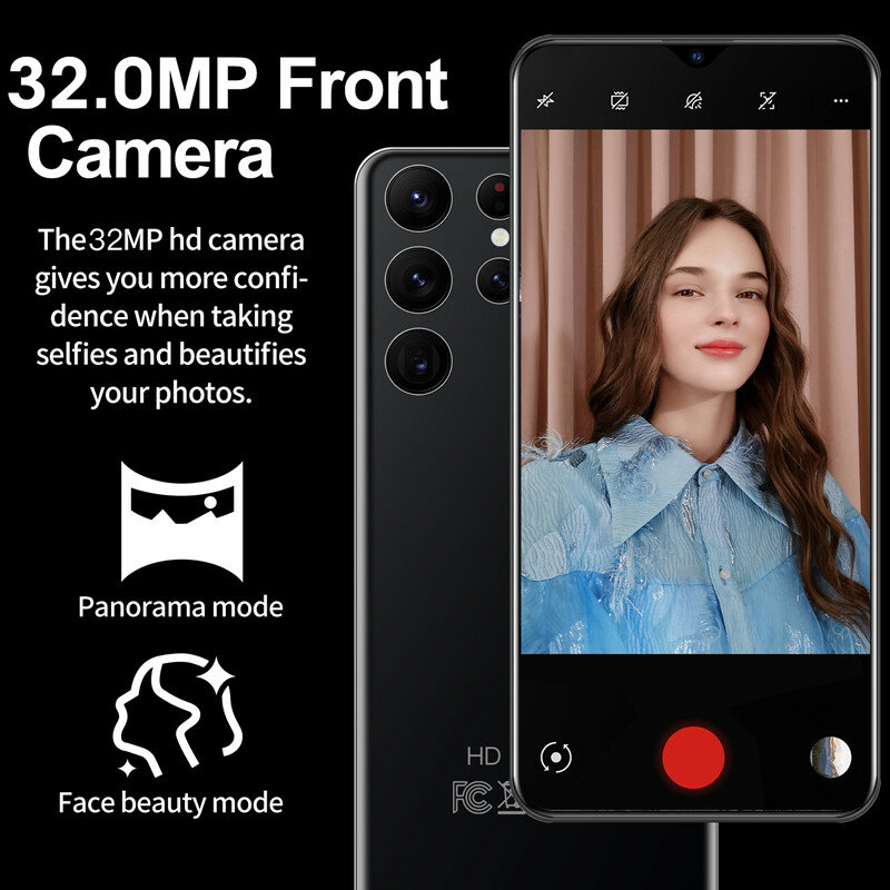 S22 Ultra-teléfono inteligente desbloqueado, Smartphone con Android, 16GB + 1TB, Snapdragon 8 gen 1, 5G, cámara de 24 + 48MP