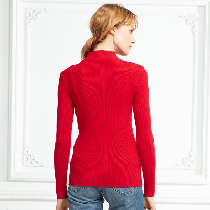 Nuovo-arrivo autunno inverno Top Pull Femme dolcevita pullover maglioni manica lunga Slim Oversize maglione da donna coreano