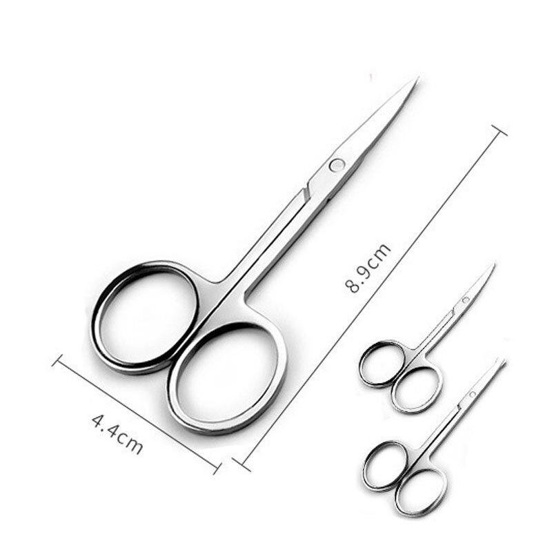 Stainless Steel Curved Tip Thin Blade Cuticle Scissors Nail Clippers Trimmer Dead Skin Remover Manicure Tools Eyebrow Tools