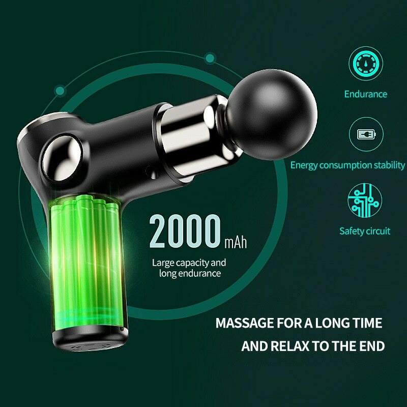 Mini pistola a Fascia di ricarica pistola per massaggio a vibrazione massaggiatore per il rilassamento muscolare dispositivo per il Fitness portatile Mini pistola a Fascia