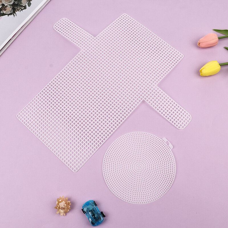 1 conjunto variedade placa de grade branca peça de malha material tecido diy para tecer sacos tricô assistente acessórios presente da namorada