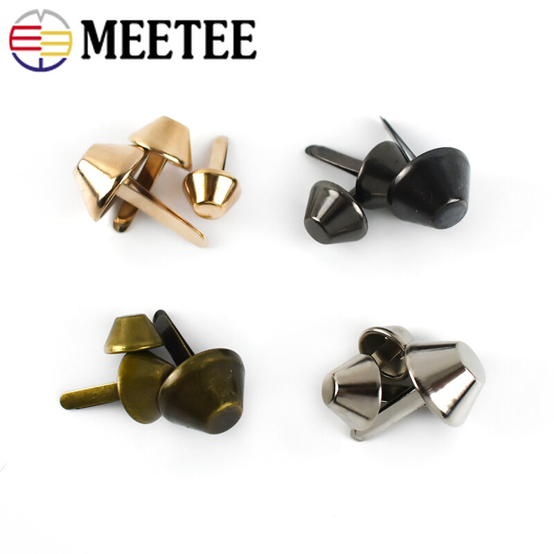 Meetee-金属製バックル付きハンドバッグ100/15mm,2本足の釘,リベット,革製の荷物,合金ボタン,ハードウェアアクセサリーbf203