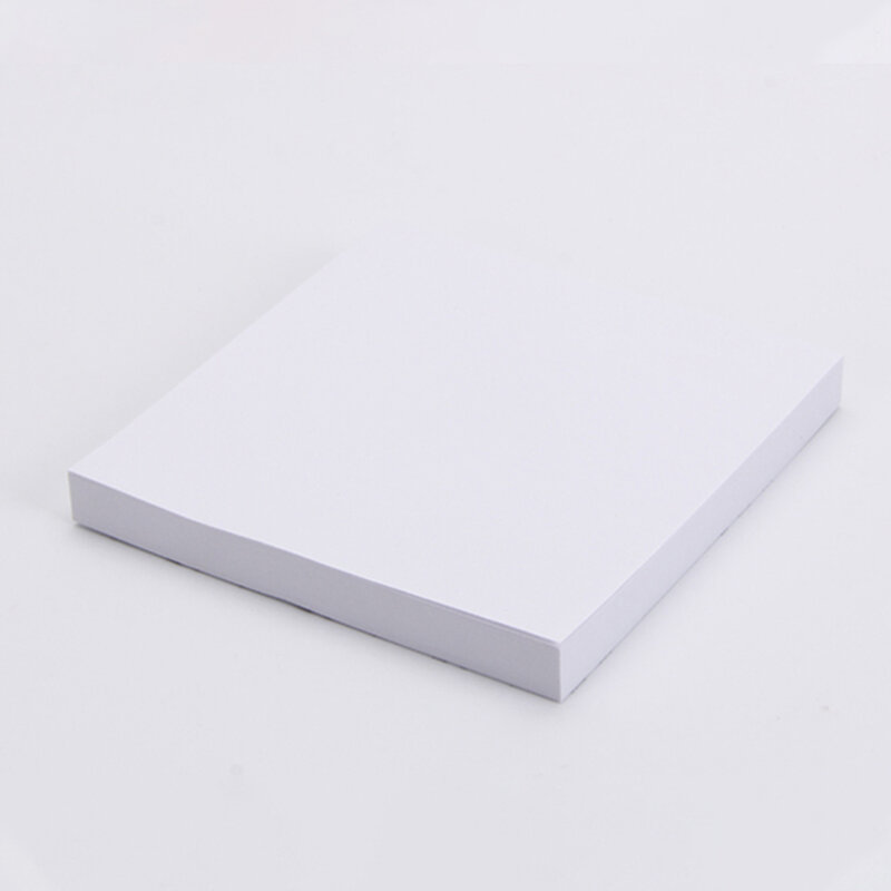 Bloc-notes auto-adhésif blanc pur, étiquette autocollante, pour notes autocollantes, fournitures de peinture artistique, DIY bricolage