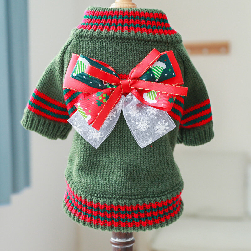 가을 겨울 새 애완 동물 옷 개 고양이 따뜻하고 따뜻한 스웨터 크리스마스 새해 축하 크리스마스 해피 스웨터, 신제품