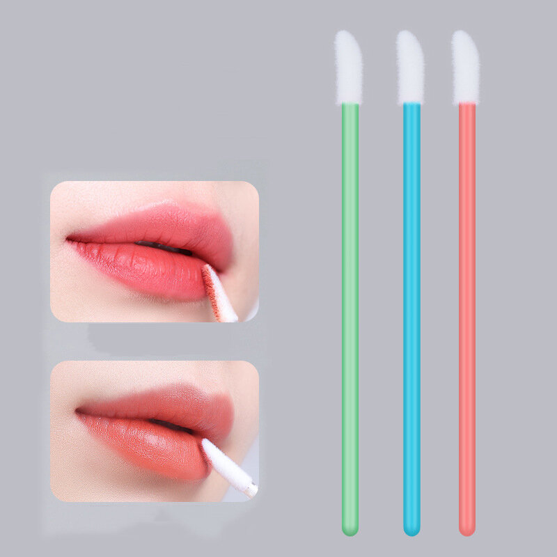 200 pcs Disposable hollow Lip Brush Lipstick Gloss Wands Applicator Makeup Lip Brushes Portable Extension Cosmetic Beauty Tools