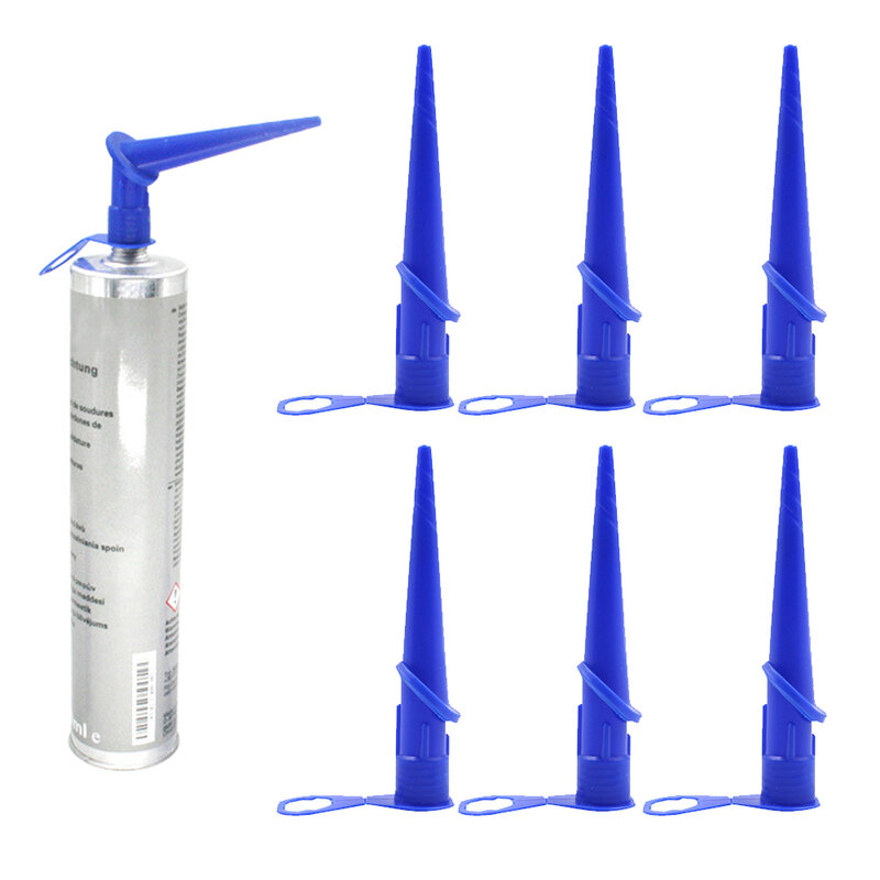 5pcs Plastic Glass Glue Nozzles Universal Caulking Gun Nozzles Sealant Silicone Caulking Tips Mouth Home Construction Tools