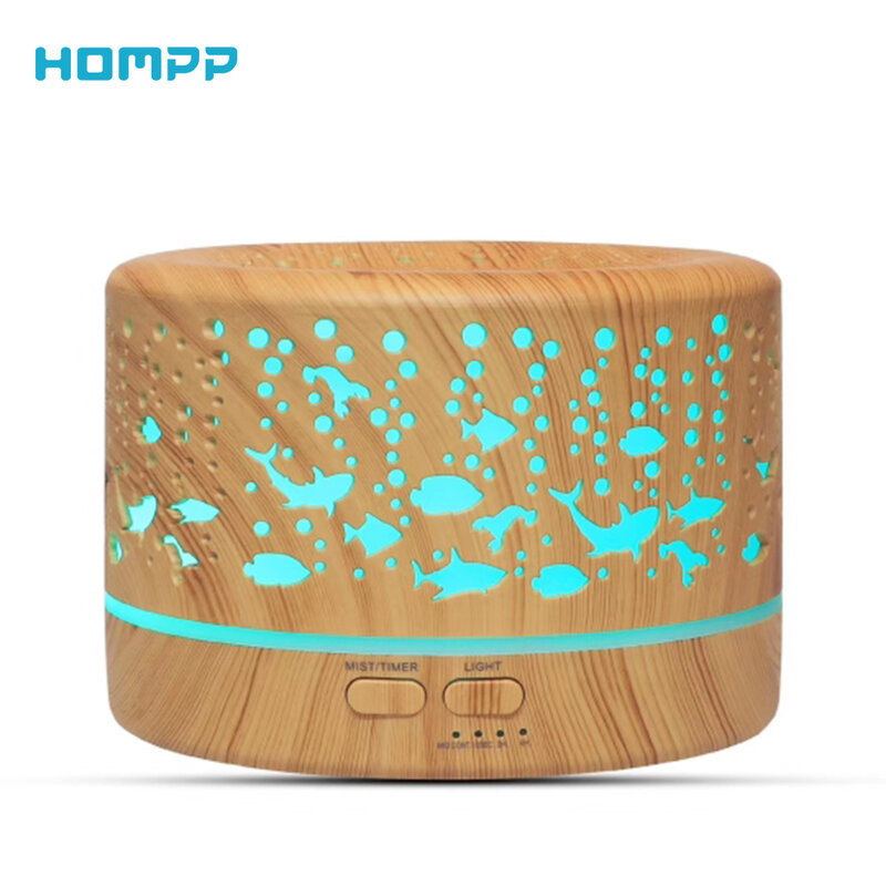 700ml Large Aroma Diffuser Humidifier Essential Oil Aromatherapy Marine Bottom World Air Freshener for Bedroom Waterless Off
