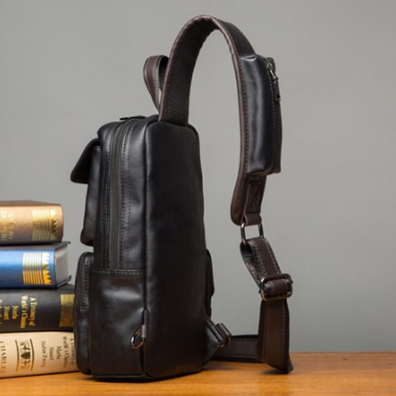 Модные нагрудные сумки через плечо для мужчин, повседневные сумочки-слинги из искусственной кожи в стиле ретро, мессенджеры на ремне