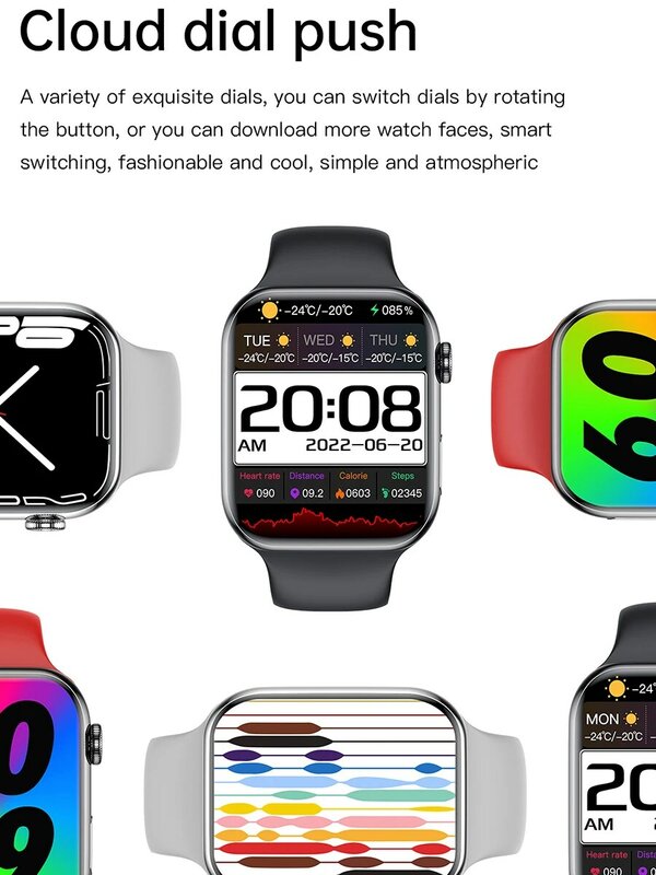LEMFO DM10 MAX NFC Smart Watch Series 7 Pro Max ผู้ชาย Smartwatch บลูทูธไร้สายชาร์จ2.09นิ้ว480*564หน้าจอ HD