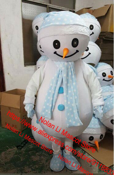Hoge Kwaliteit Kerst Sneeuwpop Mascotte Kostuum Cartoon Set Rollenspel Dier Halloween Verjaardagsfeestje Volwassen Grootte Vakantie 150