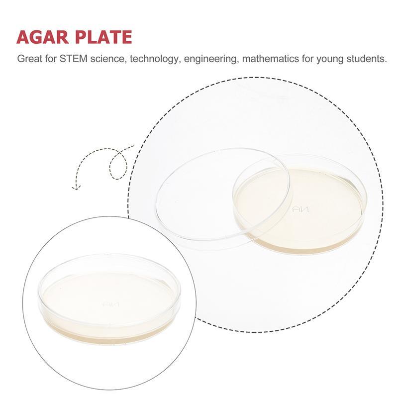 10 stücke Agar Petri Platten Gerichte Petrischalen mit Agar Science Nährstoff platte Kits Malz Extrakt Labor Experiment liefert