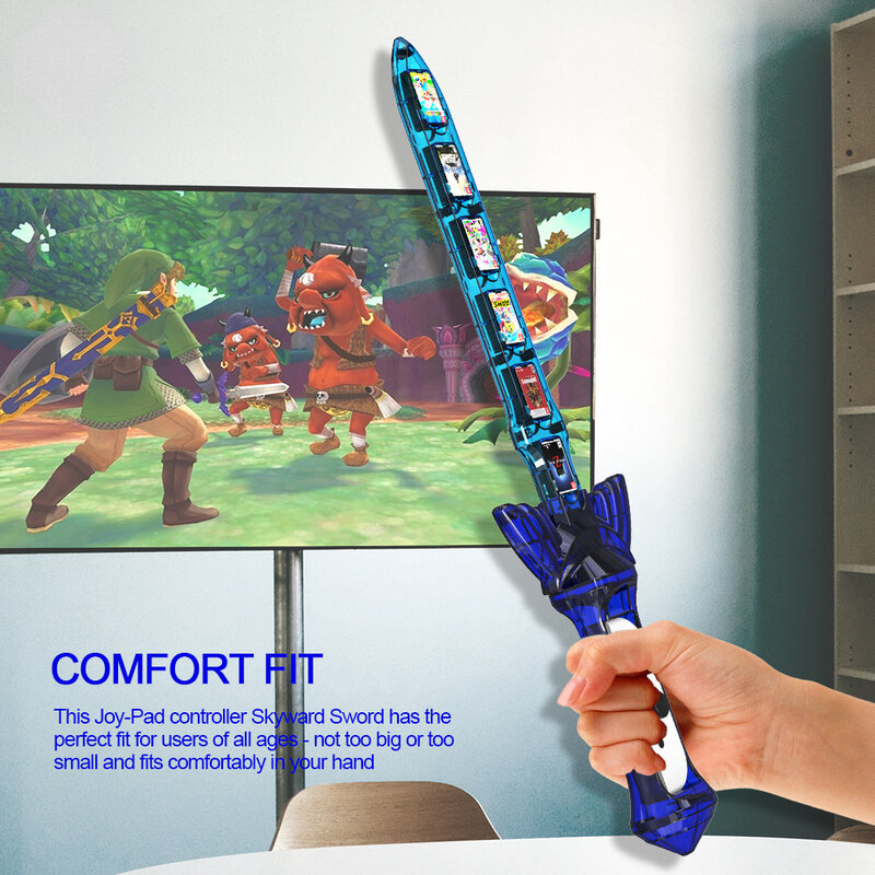 The Legend of Zelda Sky Sword Handle Can Store Game Cards Apply To Switch OLED Left and Right Handle Controller Game Accessories