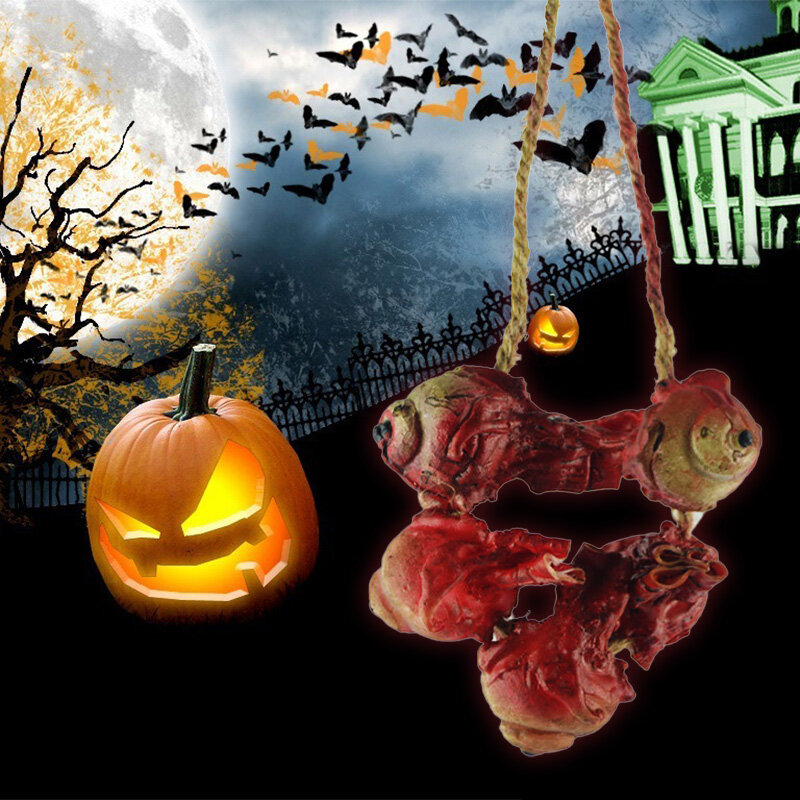 Krwawe zerwane oczy gałka oczna fałszywy straszny Halloween złamane części ciała Party wiszący Ornament Horror rekwizyty Organ wystrój nawiedzony dom