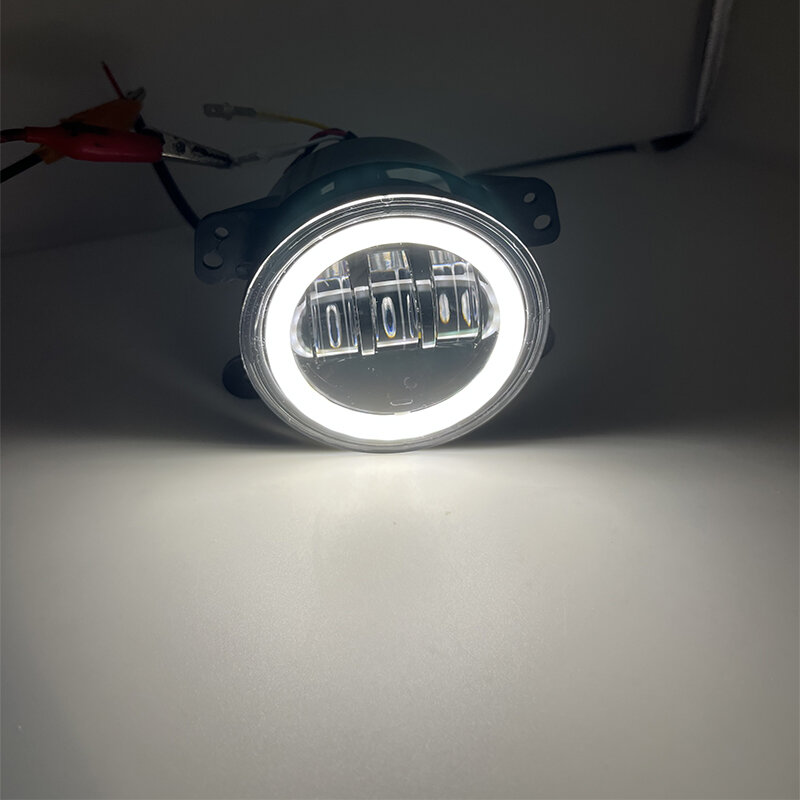 2 قطعة 4 بوصة LED أضواء الضباب مع زاوية هالة العين DRL القيادة قبالة مصباح للطريق ل جيب رانجلر JK TJ LJ شاحن دودج ماغنوم رحلة