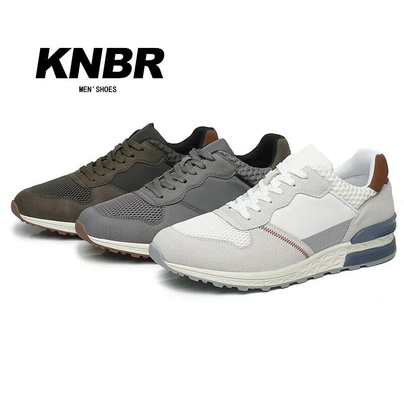 KNBR-남성용 운동화, 무료 배송, 프로모션, 봄과 가을, 새로운 야외 통기성 하이킹 신발, 남성 저항성 편안한 신발