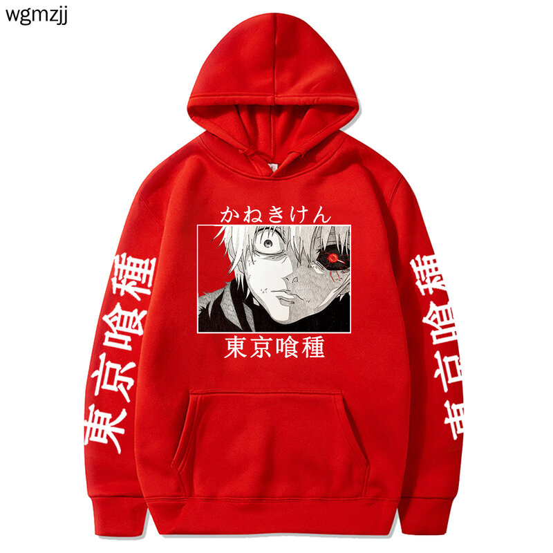 Tóquio ghoul hoodie kaneki ken anime impressão gráfica moletom casual pullovers unissex hip hop solto masculino topos