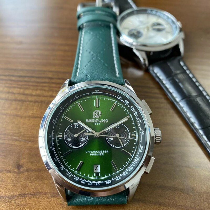 Wysokiej jakości Premier B01 chronograf Bentley Mulliner edycja limitowana skórzany pasek kwarcowy inteligentny zegarek dla mężczyzn Relogio Masculino