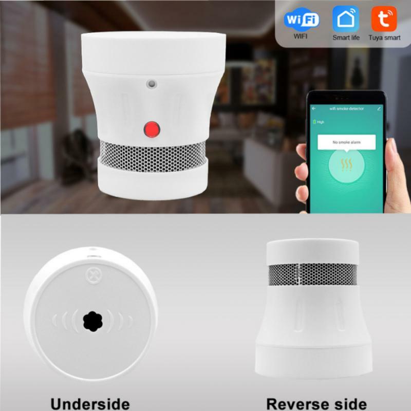 Detector de humo inteligente con WiFi, sistema de alarma de seguridad, aplicación Smart life/Tuya, protección contra incendios