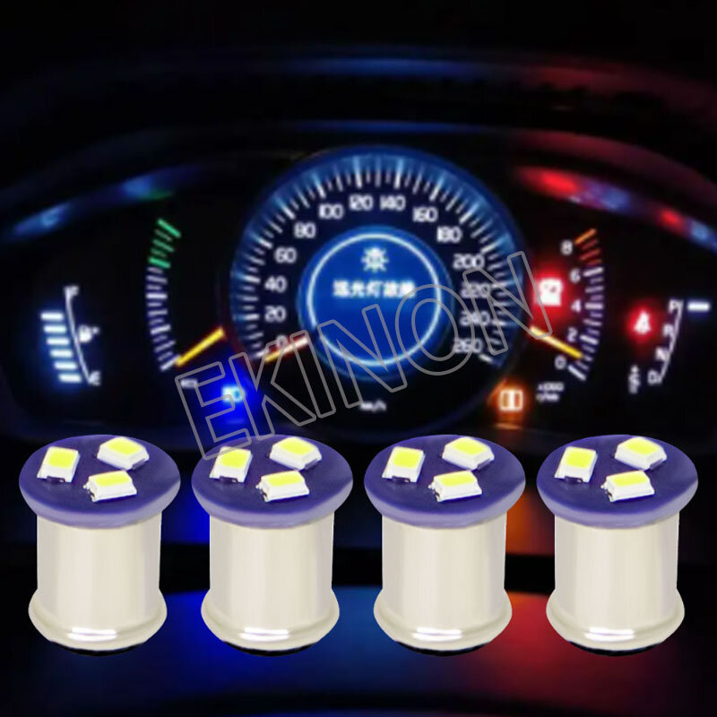 8 pçs novo 36v mf6 carro led destaque instrumento lâmpada do painel automático indicador engrenagem lâmpada 2016 3smd branco vermelho amarelo rosa azul