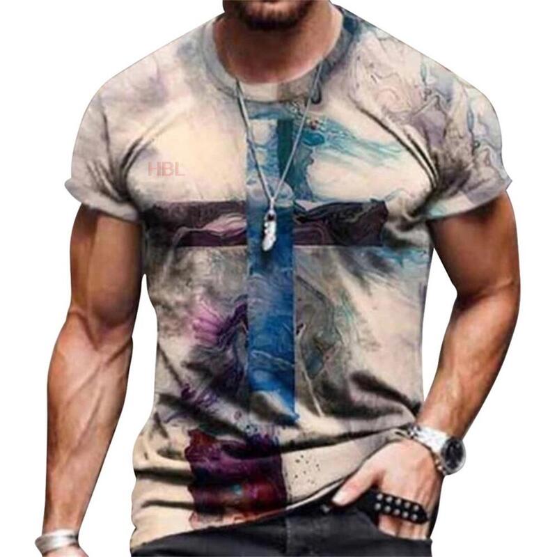 2022 camiseta masculina bandeira americana impressão camiseta verão em torno do pescoço legal oversize muscle streetwear camiseta masculina