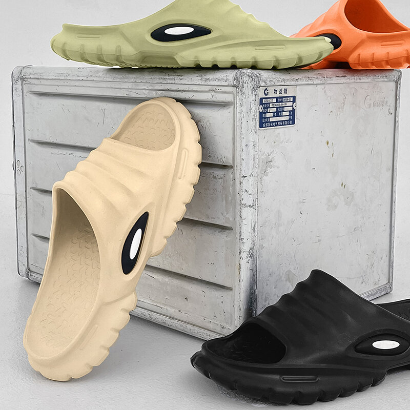 WOTTE EVA Men's Slippers Sofa Slides Men Sandals Soft Indoor Bath Home Slippers Women Thick Sole Anti-slip Mute Summer Shoes