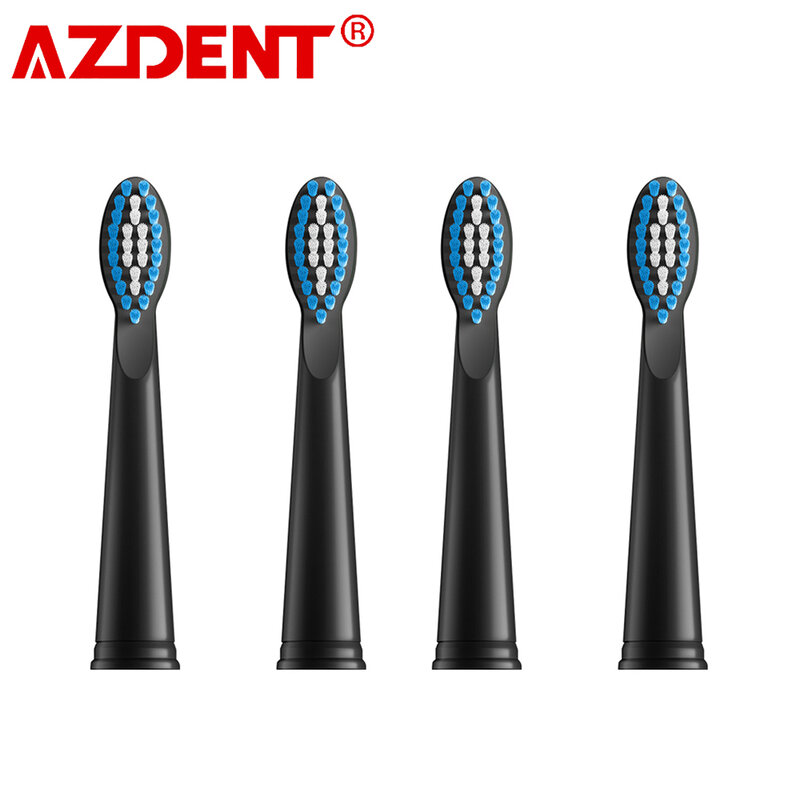 AZDENT-cabezales de repuesto de 4 piezas para cepillo de dientes electrónico, cepillo de dientes eléctrico para adultos y niños, cuidado bucal, limpieza dental