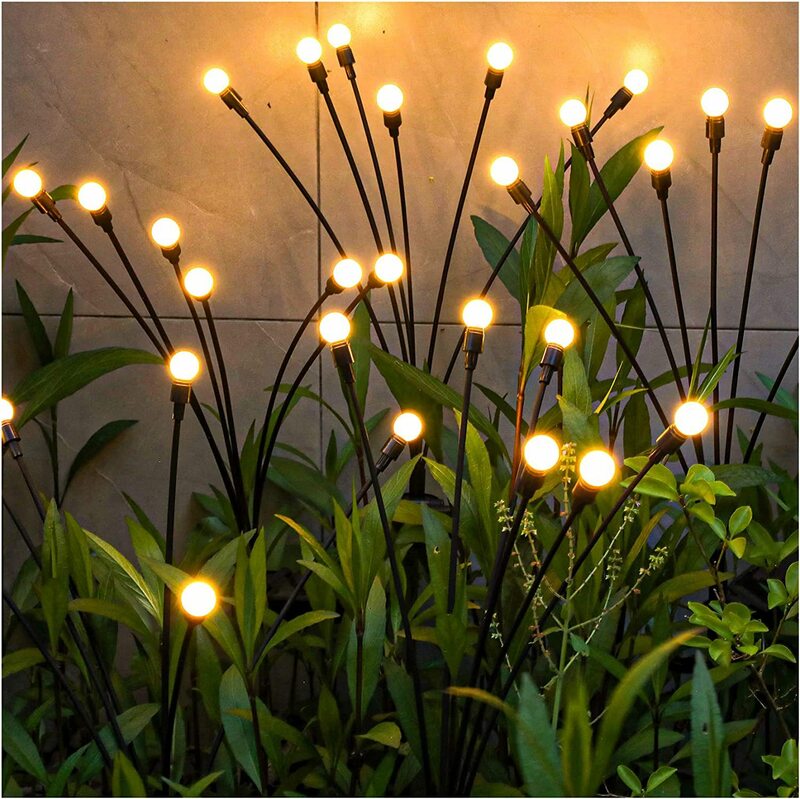 Luz Solar para jardín al aire libre, lámpara LED impermeable para decoración de césped, patio de Año Nuevo, patio, decoración de vacaciones